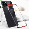 Clear Color Case Gel TPU Electroplating frame Cover for Samsung Galaxy A22 4G red