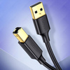 UGREEN US135 Kabel USB 2.0 A-B do drukarki, pozłacany, 1m (czarny)