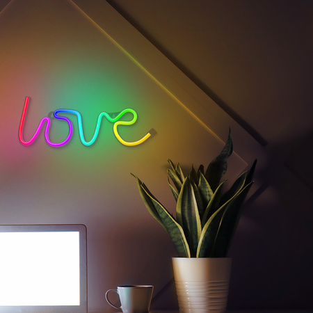 Neon LED RGB LOVE FLRN01 + pilot Forever Light