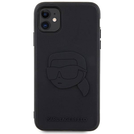 Original Case IPHONE 11 Karl Lagerfeld Hardcase Rubber Karl Head 3D (KLHCN613DRKNK) black