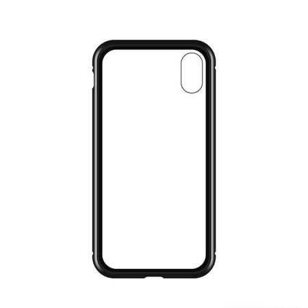 Wozinsky Full Magnetic Case magnetyczne etui 360 pokrowiec na przód i tył z wbudowanym szkłem Samsung Galaxy A72 4G czarno-przezroczysty