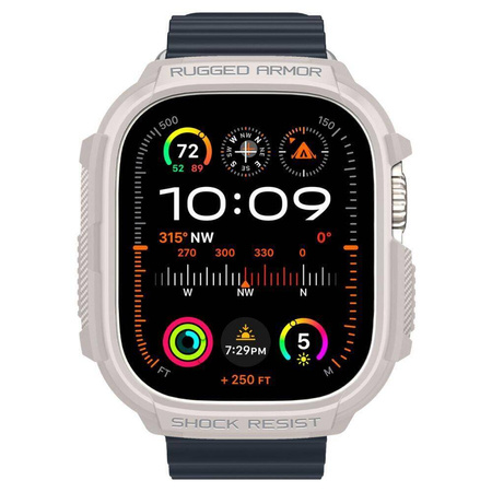 Etui APPLE WATCH ULTRA 1 / 2 (49MM) Spigen Rugged Armor beżowe