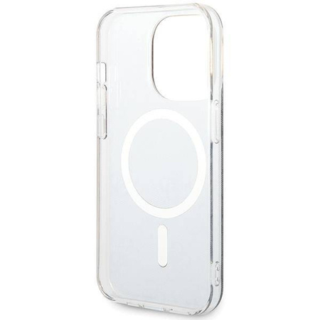 Guess IML 4G MagSafe Hülle für iPhone 15 Pro – Schwarz