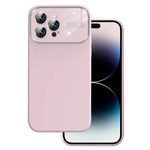 Soft Silicone Lens Case do Iphone 15 Pro Max jasnoróżowy