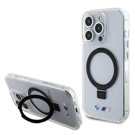 BMW Ring Stand M Collection MagSafe - Etui iPhone 15 Pro (przezroczysty)