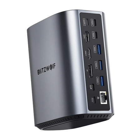 Docking Station 17w1 Blitzwolf BW-TH15 2xHD+DP+4xC+3xUSB 3.0+USB 3.1+C 3.2+C PD+RJ45+micro SD+SD+3,5mm Audio