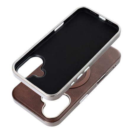 Futerał GENTLEMAN MAG COVER kompatybilny z MagSafe do IPHONE 13 brązowy