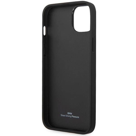 Original Handyhülle IPHONE 14 BMW Leather Diamond Pattern (BMHCP14S22RFGR) burgund