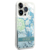 Guess Liquid Glitter Flower – Etui iPhone 14 Pro (zielony)
