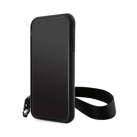 Karl Lagerfeld KLHCN61SAKLMBSK iPhone 11 / Xr 6,1" schwarz/schwarzes Hardcase Monogram Losange Saffiano