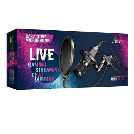 Mikrofon na wysięgniku pojemnościowy z membraną ART AC-03 USB