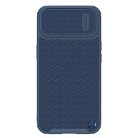 Nillkin Textured S Case für iPhone 14, gepanzerte Hülle mit Kameraabdeckung, blau