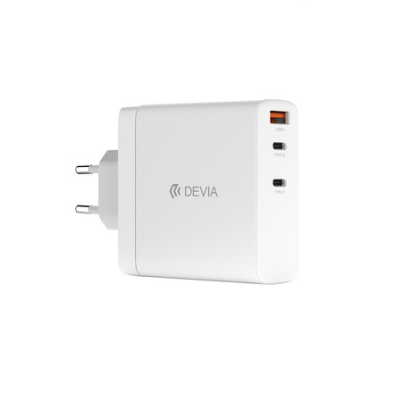 Devia ładowarka sieciowa Extreme PD 140W 2x USB-C 1x USB biała do laptopa