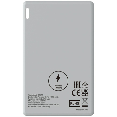 Verbatim My Finder Card Bluetooth        srebrny/silver - urządzenie do śledzenia MYFCR-01S 32139