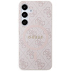 Guess 4G Collection Leder Metall Logo MagSafe Hülle für Samsung Galaxy S24 – Pink