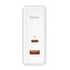 Baseus GaN5 Pro szybka uniwersalna ładowarka sieciowa GaN USB Typ C / USB 100W PD3.0, QC4.0+, AFC biały (CCGP090202)