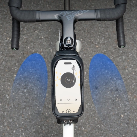 Sakwa rowerowa Wozinsky na ramę pancerna z kieszonką na telefon 1.7 l - czarna