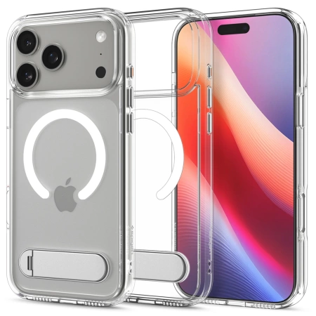Etui Spigen Ultra Hybrid "S" MagSafe na iPhone 17 Pro - przezroczysto-białe