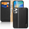 Dux Ducis Hivo echt Leder booktype case schutzhülle aufklappbare hülle für iPhone 14 Pro Max schwarz