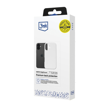 Apple iPhone 16 Plus - 3mk Hardy MagSilicone White