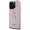 Schutzhülle IPHONE 16 PRO MAX Guess Grained Big 4G Logo Small Classic Logo rosa