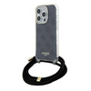 Guess nakładka do iPhone 15 Pro 6,1" GUHCP15LHC4SEK HC CROSSBODY CORD 4G PRINT czarna