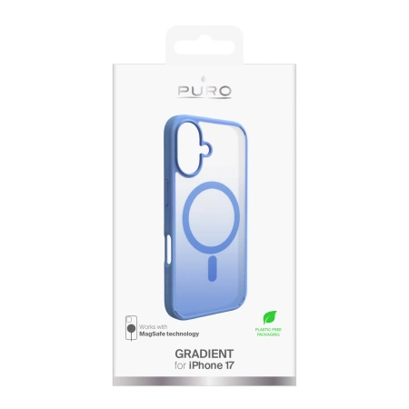 Etui Puro Gradient TPU kompatybilne z MagSafe na iPhone 17 - niebieskie