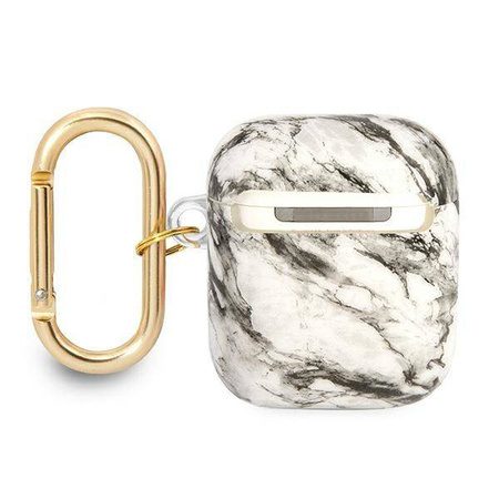 Schutzhülle APPLE AIRPODS Guess AirPods Marble Strap Collection (GUA2HCHMAG) grau