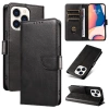 Leather Book Case für iPhone 16 Pro Max – Schwarz