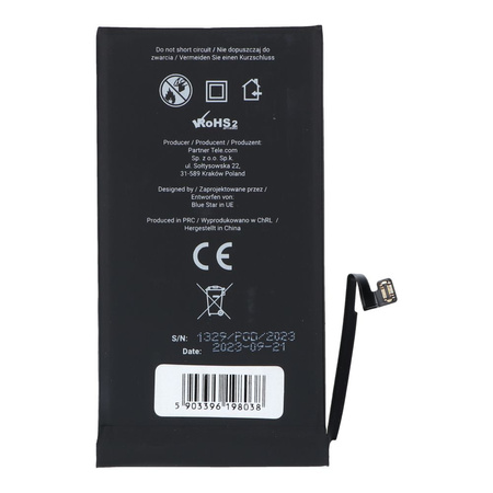 Bateria do Iphone 12/12 Pro 2815 mAh  Blue Star HQ