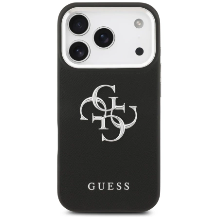 Etui Guess Grained Big 4G Classic Logo na iPhone 17 Pro - czarne