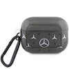 Original Handyhülle APPLE AIRPODS PRO 2 Mercedes Cover Large Star Pattern (MEAP28DPMGS) schwarz