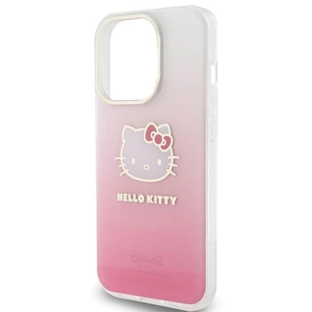 Etui Hello Kitty IML Gradient Electrop Kitty Head na iPhone 15 Pro Max - różowe
