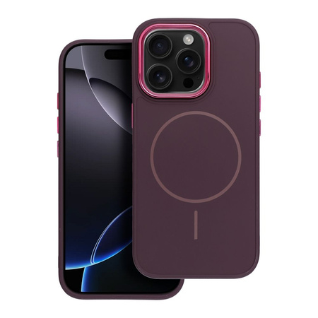 Futerał FRAME MAG COVER kompatybilny z MagSafe do IPHONE 17 PRO MAX fioletowy