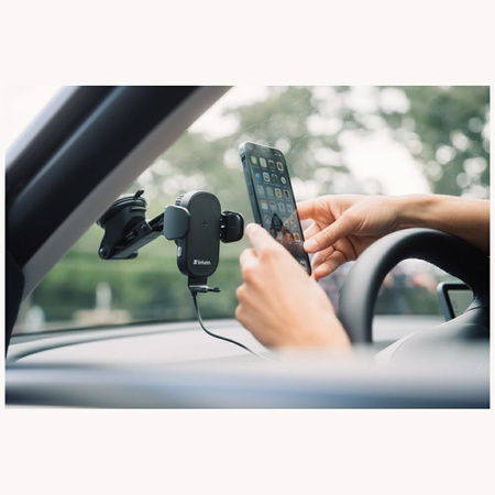 Bezprzewodowa ładowarka samochodowa      Verbatim FWC-01 15W Qi czarny 49552