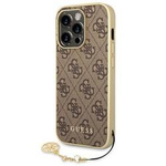Guess 4G Charms Collection - Etui iPhone 14 Pro Max (brązowy)