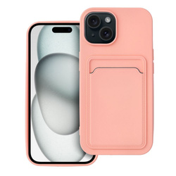 Futerał CARD CASE do IPHONE 15 różowy