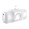 Mini powerbank Wozinsky WF16-YLS 5000mAh 15W Lightning z wbudowanym kablem USB-C i ładowarką do Apple Watch - biały