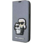 Karl Lagerfeld KLBKP14LSANKCPG iPhone 14 Pro 6.1" bookcase silver/silver Saffiano Karl & Choupette