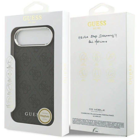 Etui Guess 4G Classic Logo MagSafe na iPhone 17 Air - czarne