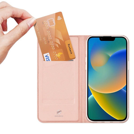 Dux Ducis Skin Pro Holster Cover Flip Cover für iPhone 14 Max rosa