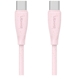 Kabel USAMS Green Series SJ716 60W USB-C do USB-C 1m różowy