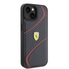 Etui Ferrari Twist Metal Logo do iPhone 15 - czarne