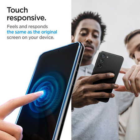 GEHÄRTETES GLAS Spigen GLAS.TR „EZ FIT“ 2ER-PACK GALAXY S23+ PLUS KLAR