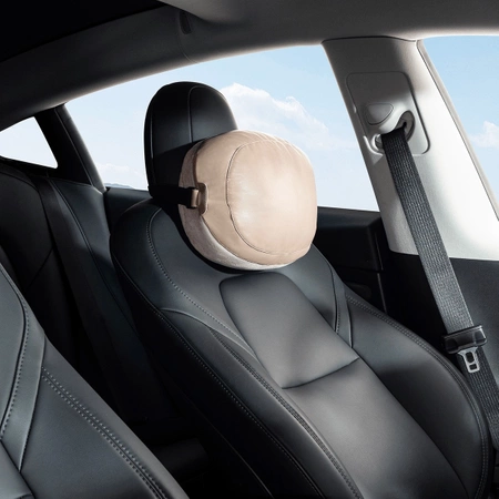Baseus ComfortRide Series Auto-Kopfstützenkissen mit 2 Materialien – Beige