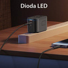 USAMS Ład. siec. 2xUSB T59 20W adapter 4w1 US/AU/EU/UK czarny/black CC179TC01 (US-CC179) Univesal Travel Charger