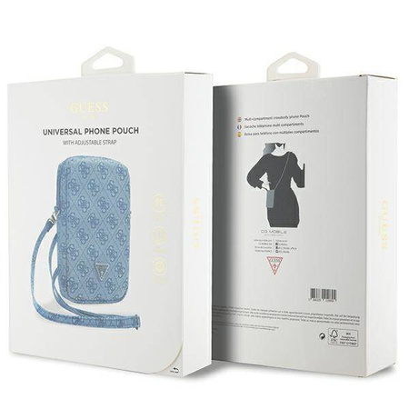 Guess Torebka GUWBZP4GFTSB niebieski/blue Zip 4G Triangle