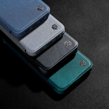 Nillkin Qin Leder Pro Hülle iPhone 14 Plus Kamerahülle Holsterhülle Klapphülle Schwarz