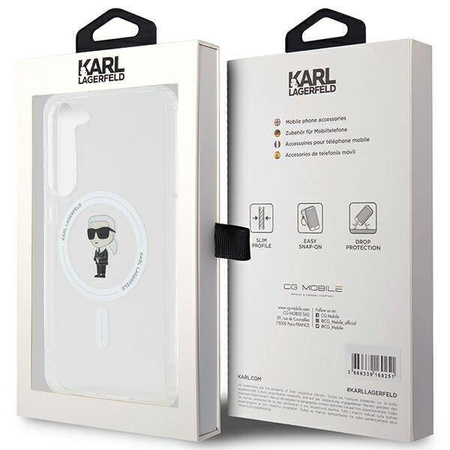 Karl Lagerfeld IML Ikonik MagSafe Hülle für Samsung Galaxy S23+ – transparent