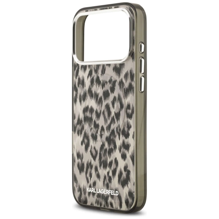 Karl Lagerfeld IML Leopard Pattern MagSafe Case for iPhone 17 Pro Max - Brown